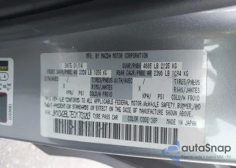 2014 Mazda Mazda5 Sport from USA, damaged, VIN JM1CW2BL7E0170183